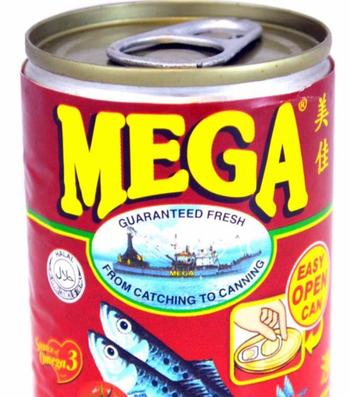 Mega Sardines in tomato sauce w/Chili(red)155g